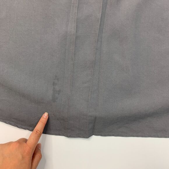 Ted Baker London Dress Shirt Mens 4 Gray Hidden Button Down Collared Long Sleeve - Picture 8 of 13